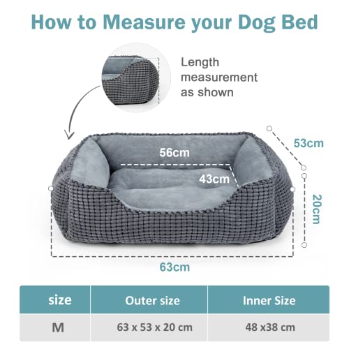 Cozy Washable Medium Dog Bed - Super Soft & Plush