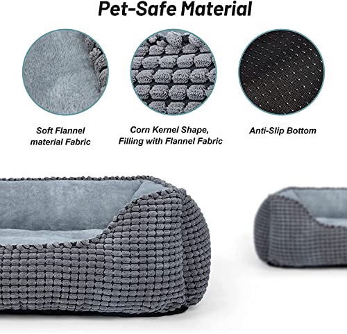 Cozy Washable Medium Dog Bed - Super Soft & Plush