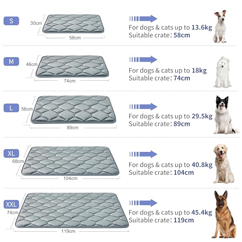 Geegoos Large Dog Crate Mat - Soft and Washable