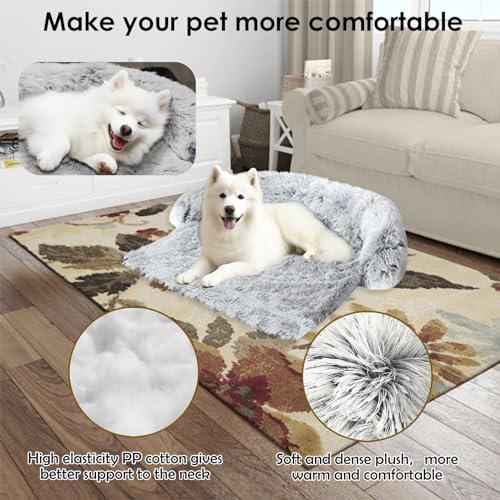 Soft Plush Dog Bed Sofa with Waterproof Mat