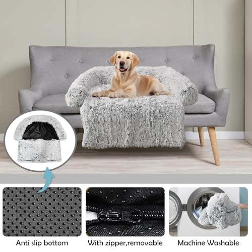 Soft Plush Dog Bed Sofa with Waterproof Mat