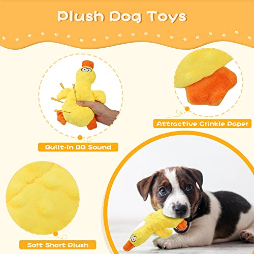 Nollary Plush Squeaky Duck Dog Toy