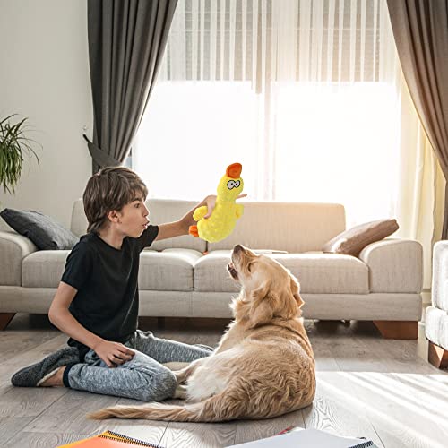 Nollary Plush Squeaky Duck Dog Toy