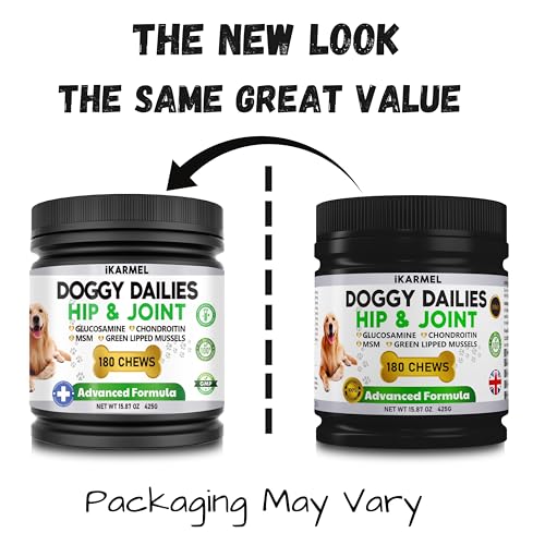 Dog Joint Supplements with Glucosamine, Chondroitin (180 Chews)