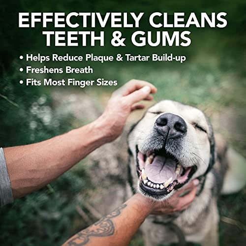 Vet's Best Dental Care Finger Wipes | Freshens Breath