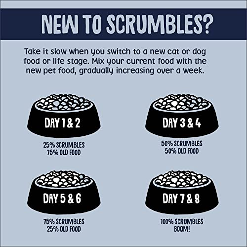 Scrumbles Grain-Free Wet Dog Food, 70% White Fish, 7x 395g