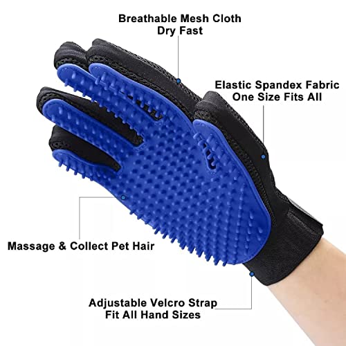 Pet Grooming Glove for Shedding - 2 pieces