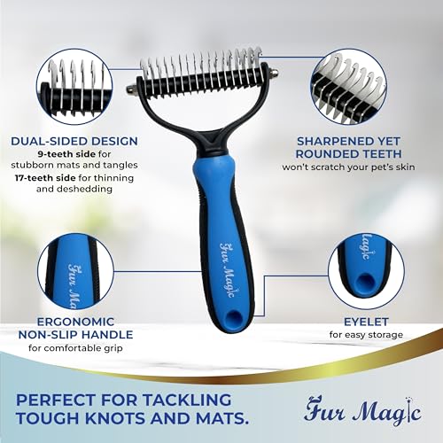Fur Magic Deshedding Tool & Dematting Comb