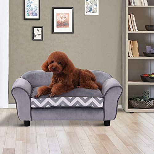 Luxury Grey Pet Sofa for Dogs & Cats