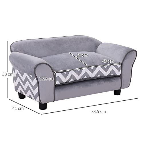 Luxury Grey Pet Sofa for Dogs & Cats