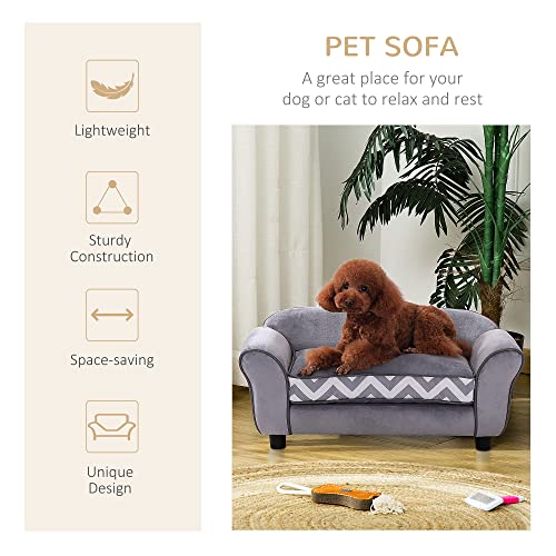 Luxury Grey Pet Sofa for Dogs & Cats