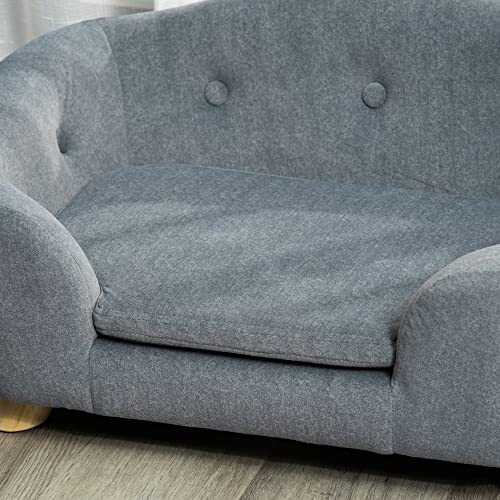 PawHut Grey Dog Sofa Bed for Small Dogs