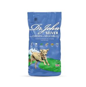 Dr John Silver Dog Food - Chicken with Vegetables - Complete Biscuits - Senior and Adult