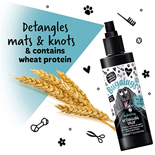Bugalugs Dog Detangler Spray - Leave-In Conditioner for De-Matting