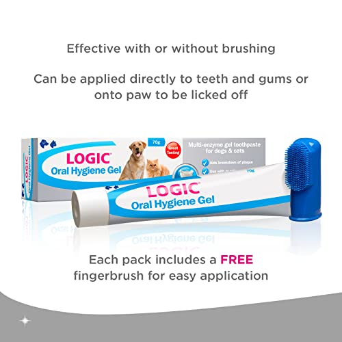 Logic Oral Hygiene Gel with Finger Toothbrush For Dogs