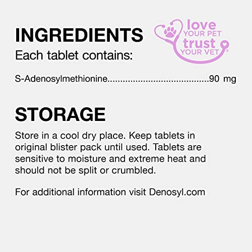 Denosyl Tablets for Small Dogs and Cats, 90mg, 30ct