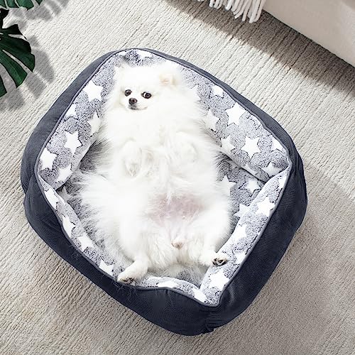 Premium Grey Dog Bed for Medium-Large Breeds, 64x53cm