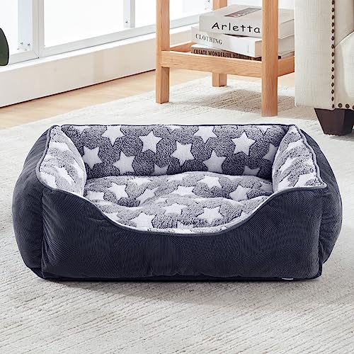 Premium Grey Dog Bed for Medium-Large Breeds, 64x53cm