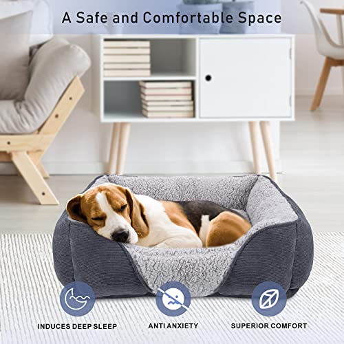Soft Comfy Dog Bed, Striped Design, Washable, 76x61x23cm