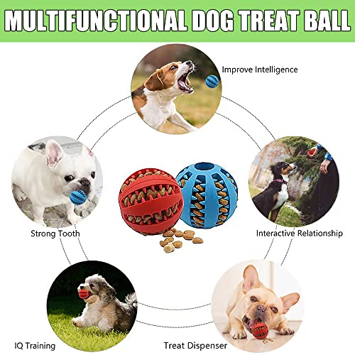 Dog Treat Dispenser Ball Toy for Boredom and Teeth Cleaning