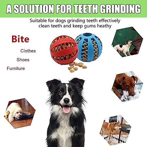 Dog Treat Dispenser Ball Toy for Boredom and Teeth Cleaning