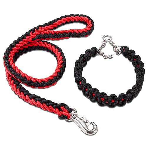 Soft handle dog leash and collar set