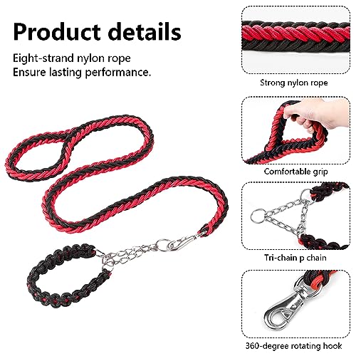 Soft handle dog leash and collar set