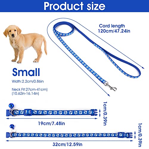 Adjustable Dog Cat Collar and Leash Set