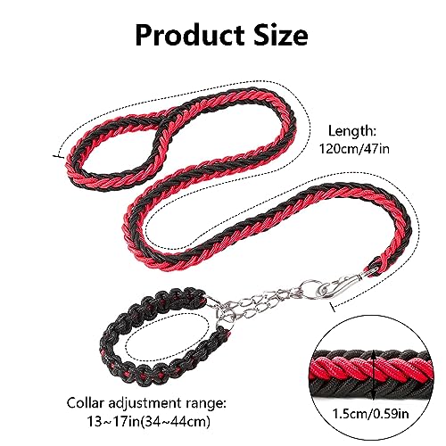 Soft handle dog leash and collar set