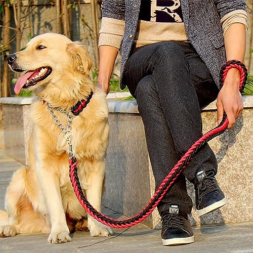 Soft handle dog leash and collar set