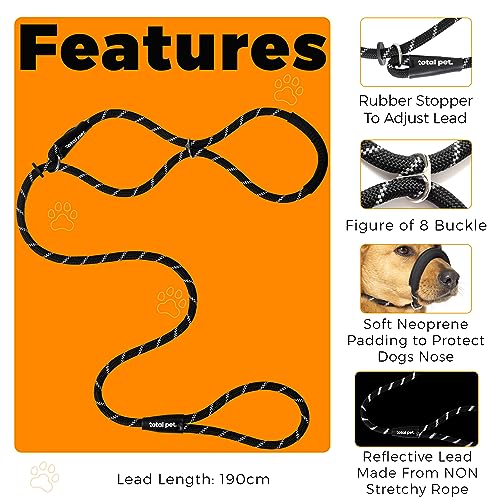 Anti-Pull Figure-8 Dog Lead with Padded Nose Support