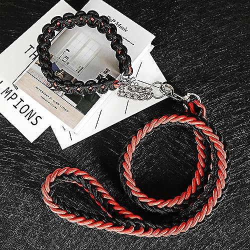 Soft handle dog leash and collar set