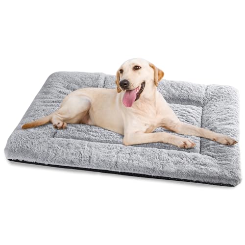 Baodan Large Plush Dog Bed - Grey