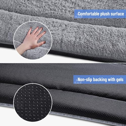 Baodan Large Plush Dog Bed - Grey