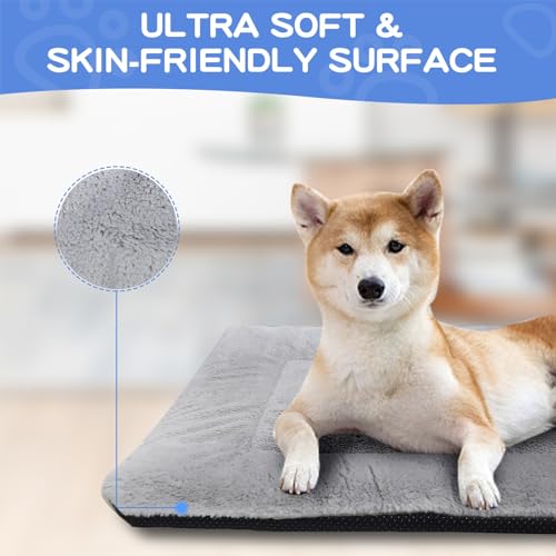 Baodan Large Plush Dog Bed - Grey