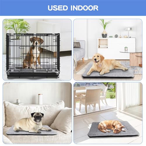Baodan Large Plush Dog Bed - Grey