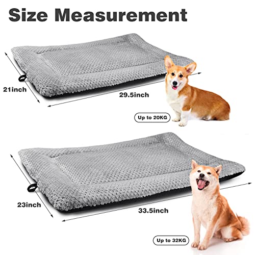 Fluffy Sherpa Dog Bed Mat for Large Pets - Grey