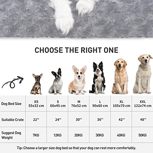 Large Washable Dog Bed - Calming, Non-Skid Bottom
