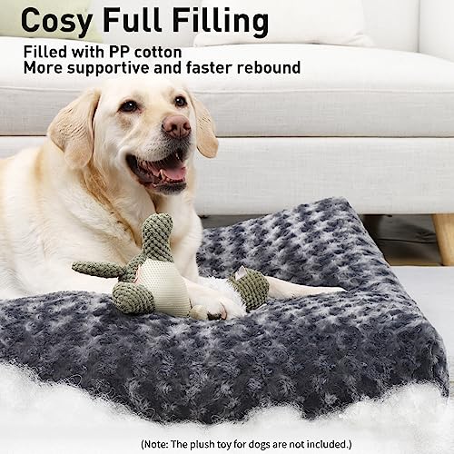 Large Washable Dog Bed - Calming, Non-Skid Bottom