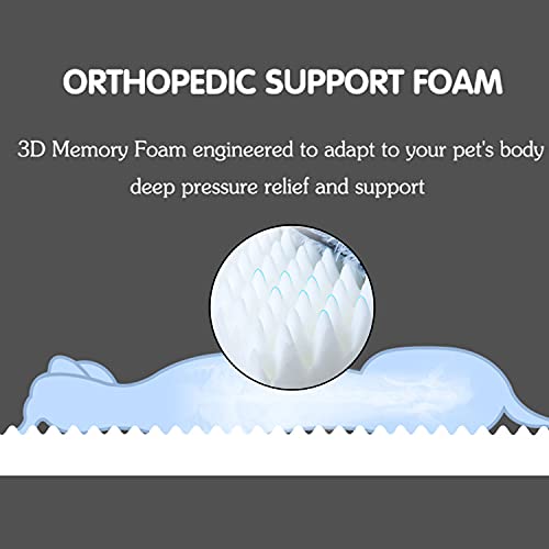 TMbsfatn Memory Foam Orthopedic Dog Bed (75-50-10CM)