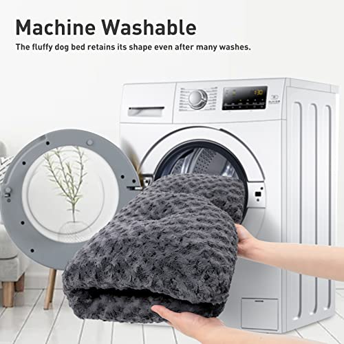 Large Washable Dog Bed - Calming, Non-Skid Bottom