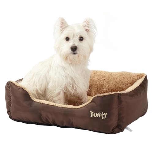 Bunty Dog Bed - Washable, Calming, Non-Slip, Fleece Interior