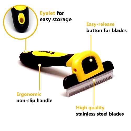 Thunderpaws Professional Deshedding Tool - D-Shedz for Dogs and Cats