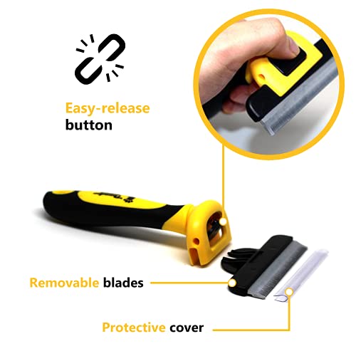 Thunderpaws Professional Deshedding Tool - D-Shedz for Dogs and Cats