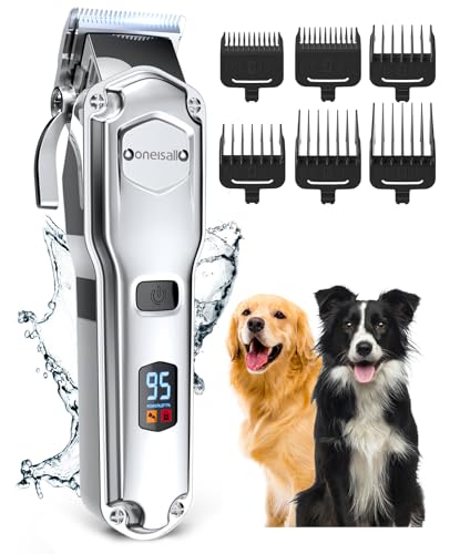 Waterproof Cordless Dog Clippers for Thick Coats
