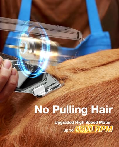 Waterproof Cordless Dog Clippers for Thick Coats