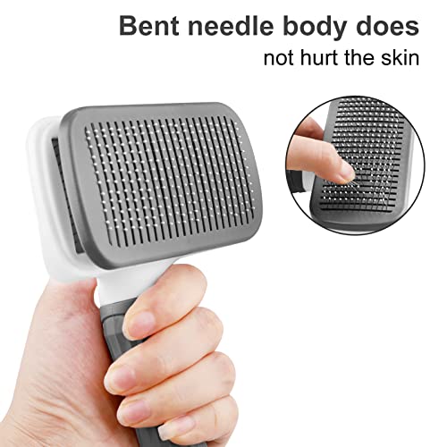 Self-Cleaning Dog and Cat Grooming Combo Brush