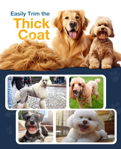 Waterproof Cordless Dog Clippers for Thick Coats