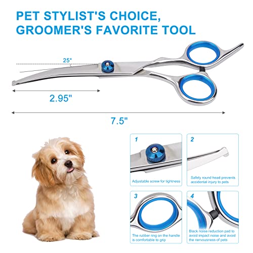 Stainless Steel Dog Grooming Scissors - Curved