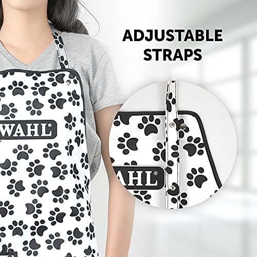 Water-Resistant Paw Print Apron for Dog Groomers